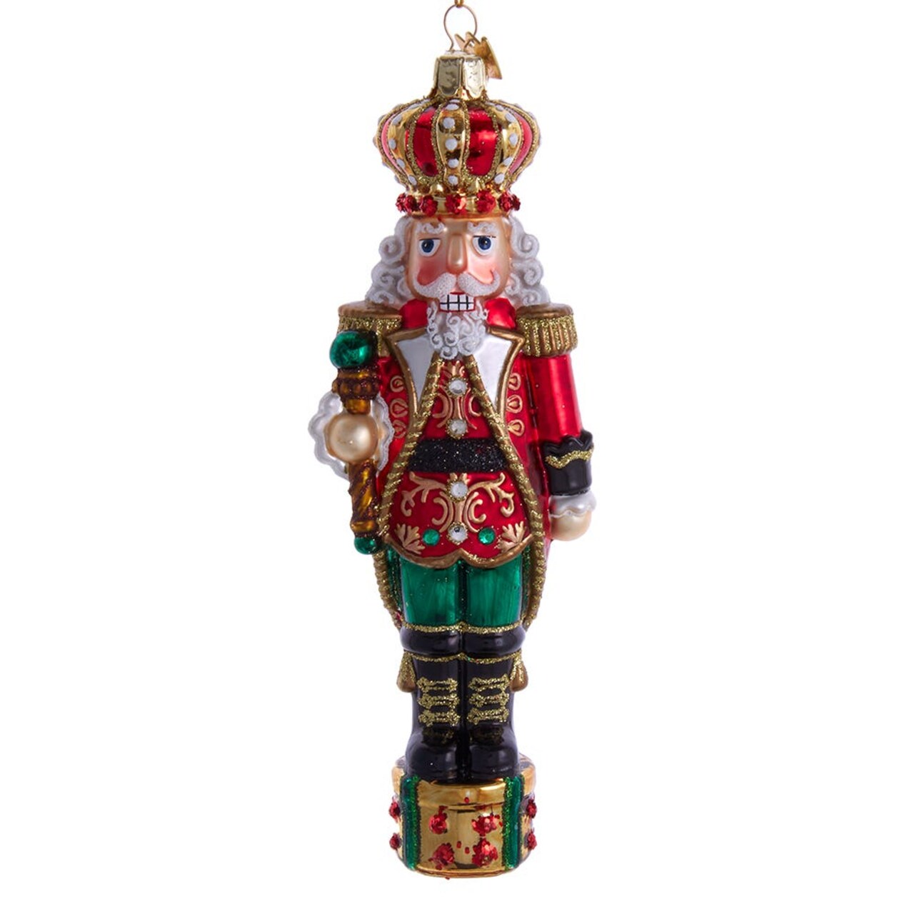 Kurt Adler 7-Inch Bellissimo Glass King Nutcracker Ornament